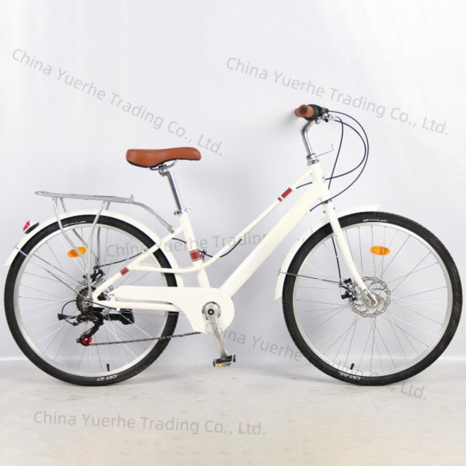 여성용 통근용 경량 자전거 여성용 출퇴근용 24인치 젊은 대학생 성인용 자전거, 02 24, 01 Light Grey