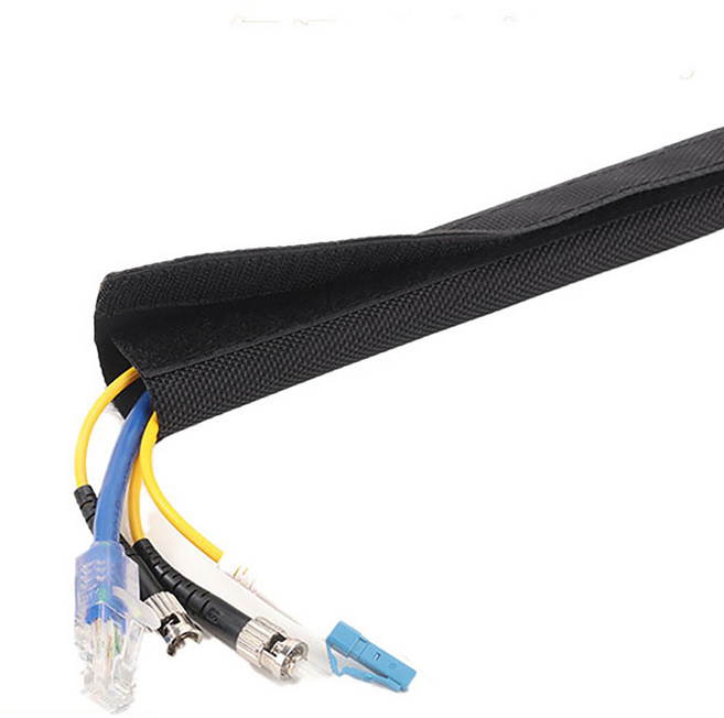 리버브 벨크로형 케이블 보호 전선 몰딩 튜브 전선 가리개 3M, 블랙, 1개