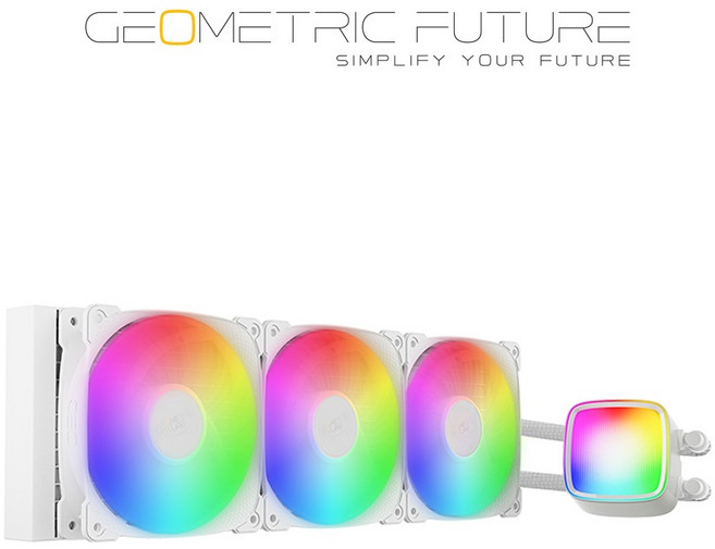 Geometric Future 幾何未來 愛斯基摩Pro 36W 360mm 白色水冷散熱器 高效靜音 多平台支援, GEO-EP-36B / GEO-EP-36W