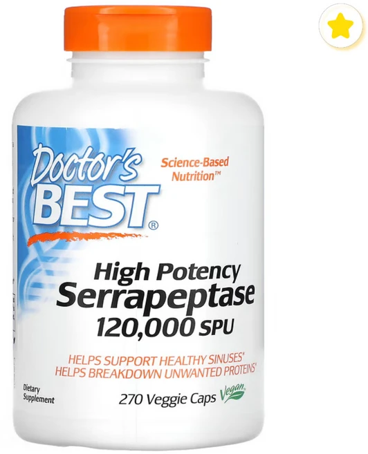 닥터베스트 세라펩타제 Serrapeptase 120000SPU 270정, 1개 - 쿠팡