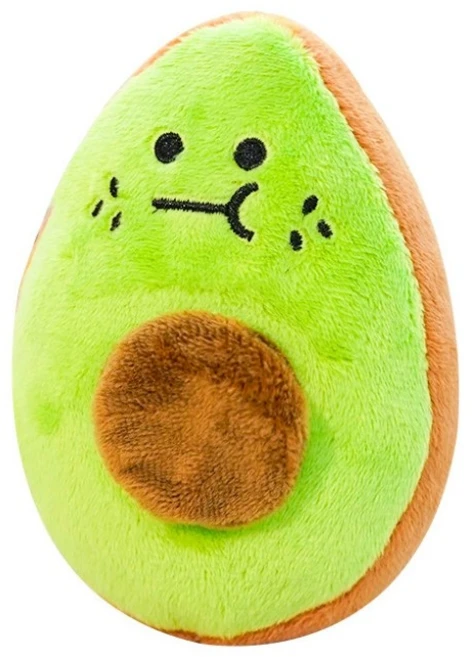 반려동물 강아지 고양이 소프트 노즈워크장남감 과일 인형, 1개, 아보카도 - 쿠팡