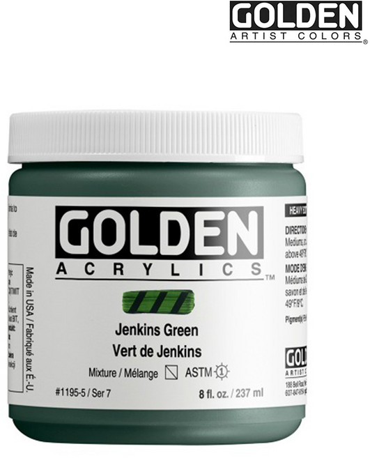 골든 아크릴물감 헤비바디 237ml S7 Jenkins Green