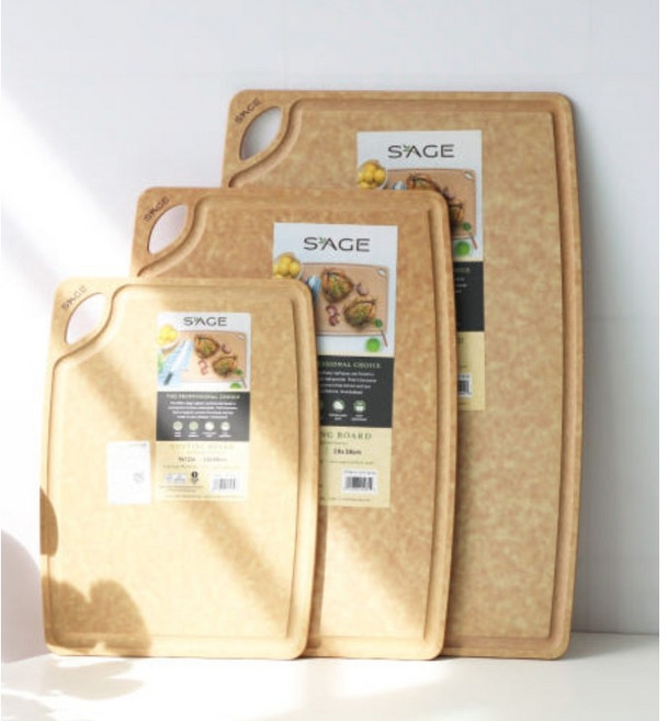 SAGE 세이지 우드 슬림 홈 도마 원목 압축 도마, 1개, 나무