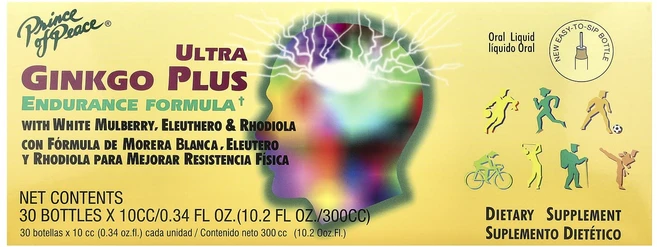 몸관리하세요 겨울입니다 Prince of Peace 울트라 징코 플러스 지구력 포뮬러 30 개입 x 각 0.34 액량 온스 (10 cc) 특별관리진행, PrinceofPeace울트라징코플러스지구력포뮬러30개, 1개 - 쿠팡