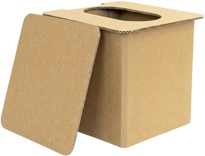 접이식 간이화장실 휴대용변기 캠핑용 차박 이동식 변기, 베이지, 1개