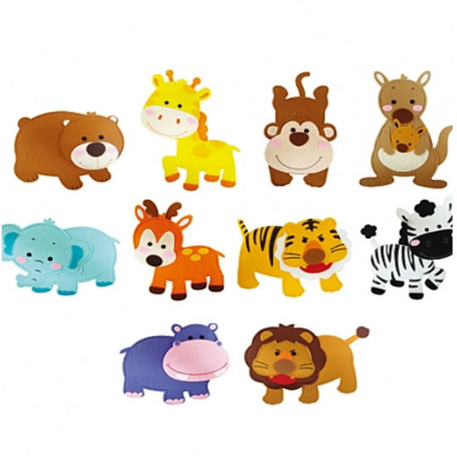 펠트교육자료 모형 / 가족 직업 곤충 가축 동물 과일 야채 청양토이 영아 유아 학습교재 유치원 어린이집 학습준비물, 교육자료모형 야생사파리, 1개