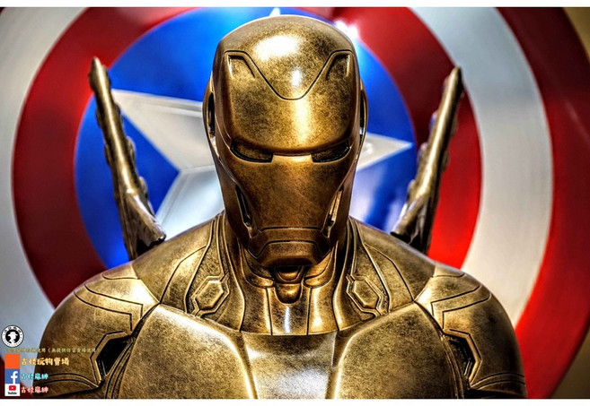 40cm MK50 鋼鐵人像/原色金色銀色/鋼鐵人Iron Man/漫威電影/擬真雕像/4kg/鎮宅之寶/復仇者聯盟, 古銅色, 古銅色