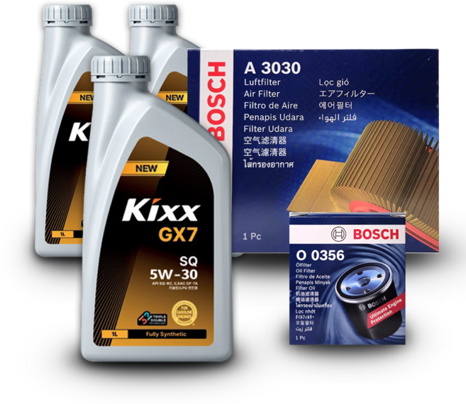 모닝 어반 (JA) 1.0 가솔린 엔진오일세트 킥스 GX7 5W30 (구) G1, 킥스 GX7 5W30 엔진오일세트, 기본세트▶엔진오일세트만 구매하기