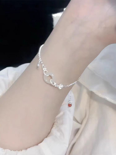 小福牌平安扣手鍊女新中式和田玉國風熱門手飾溫柔氣質送禮物批發