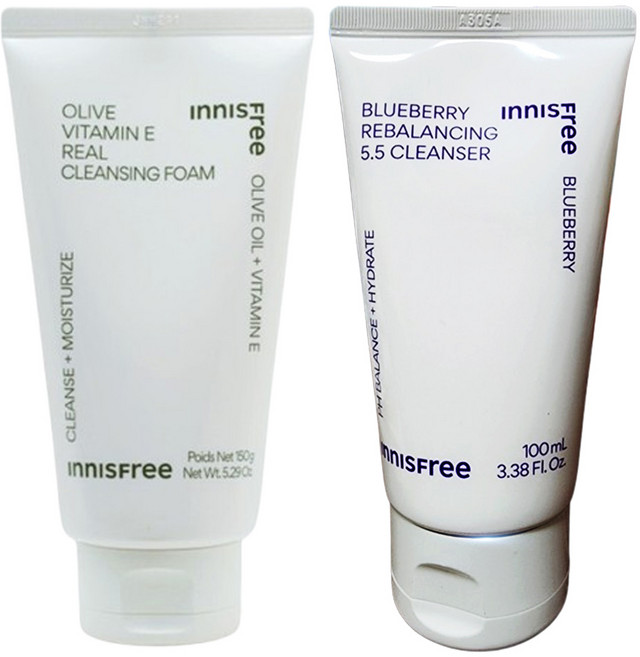 이니스프리 올리브 비타민 E 리얼 클렌징 폼150g+블루베리 리밸런싱 5.5 클렌저 100mL, 1개