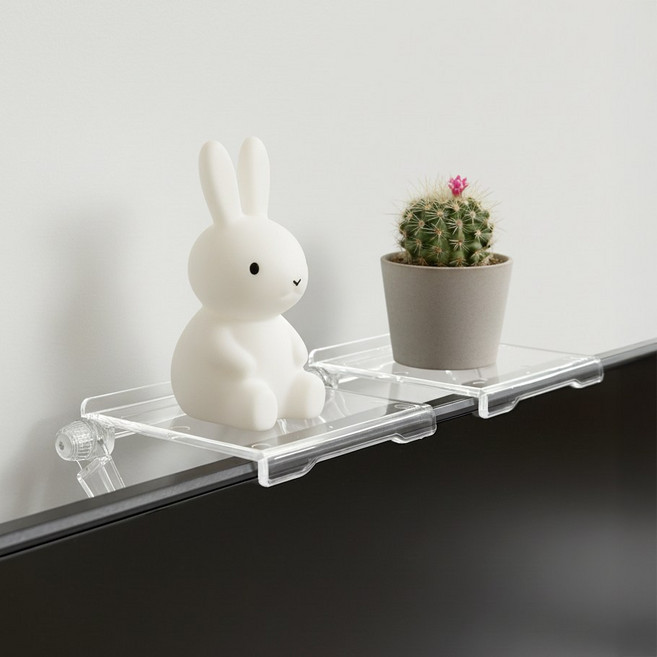일상색감 TV 모니터 미니 선반 받침대, 1개, 클리어