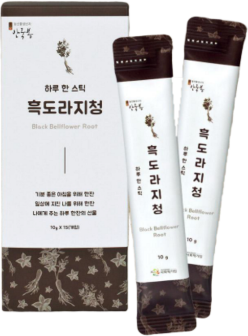 소백산 흑도라지 스틱 목감기 홍도라지청 흑 도라지청, 15개, 10g