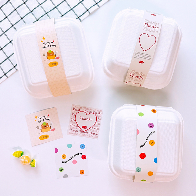 [꼬모멜로소] 펄프용기 구디백 풀세트 사각 도시락 용기 선물 포장, 1.사각펄프/직접만듦(15개입), 1세트