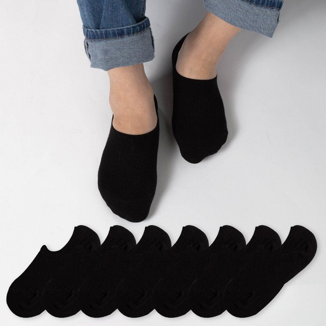 시너싹스 안벗겨지는 앞뒤 보강 직각 뒤틀림방지 페이크삭스 덧신 양말 8켤레