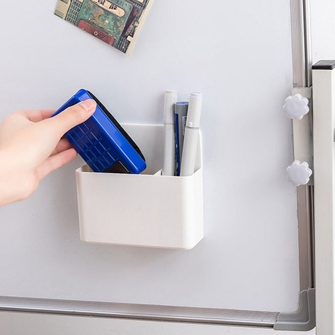 자석 필기구정리함 화이트보드 마카 보관함 대형 냉장고 칠판 연필 꽂이 마커 펜 보관 정리 통 볼펜 dew+51218Zy