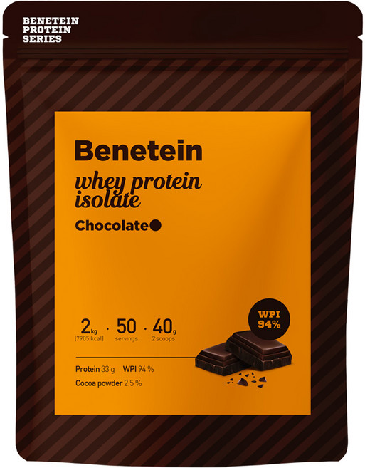 베네틴 포대유청 단백질 보충제 WPI 초코맛, 2kg, 1개