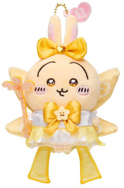 GOYES 먼작귀 CHIIKAWA 매지컬 마법소녀 인형 키링 애니 굿즈 봉제 인형, 1개, 옐로, 10cm