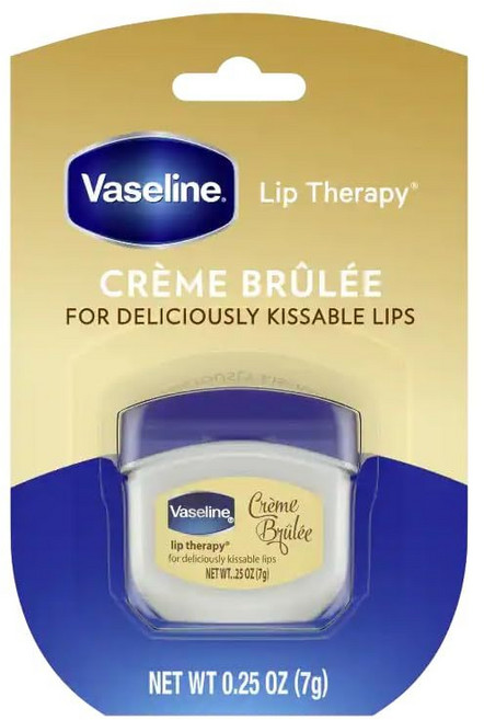 【Vaseline 凡士林】罐裝護唇膏【兔雜tuzha】, 焦糖布丁, 7g, 1個