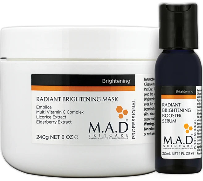 매드스킨케어 [M.A.D Skincare] 레디언트 브라이트닝 마스크 240g+스킨부스터 세럼, 1개, 1개입 - 쿠팡