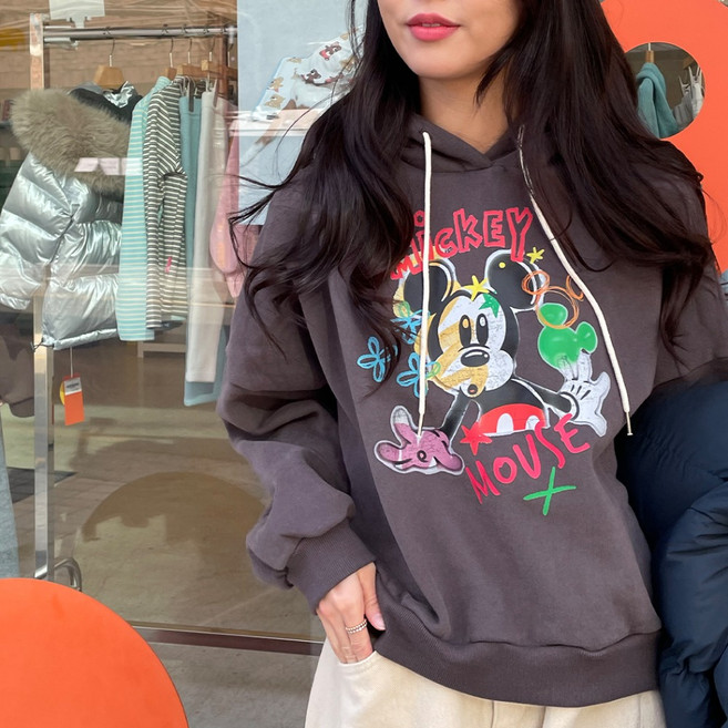 [디즈니 정품] 미키 빈티지 후드티 (양기모) 2color 아이홈