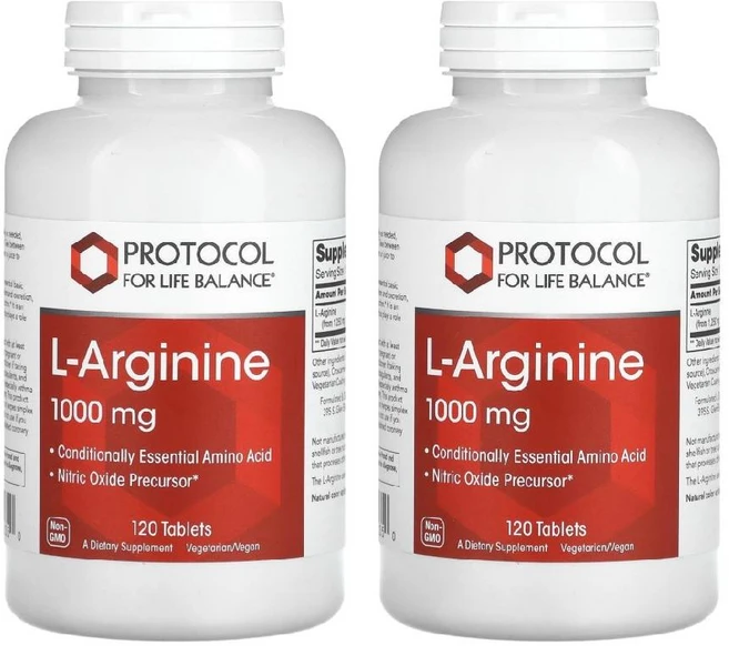 1+1 프로토콜포라이프밸런스 l-아르기닌 1000mg 120정 l아르기닌 아르기니 아르지닌, 120정 2병 - 쿠팡