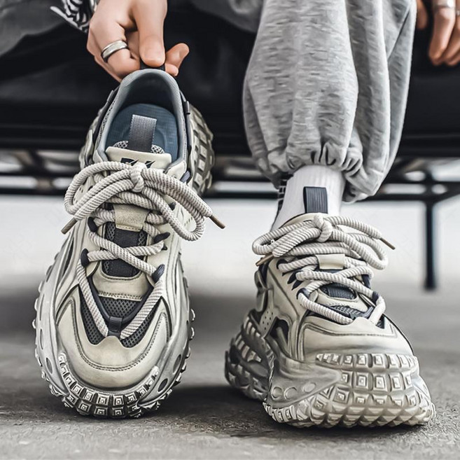 꽃소담 남자 통굽 키높이 어글리 운동화 사계절 컴포트화 HZHF645