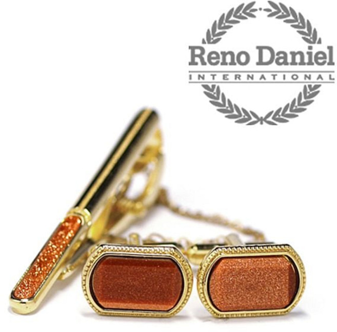 RENO DANIEL 카우스버튼 넥타이핀 세트 남성 선물세트 mon*1226um