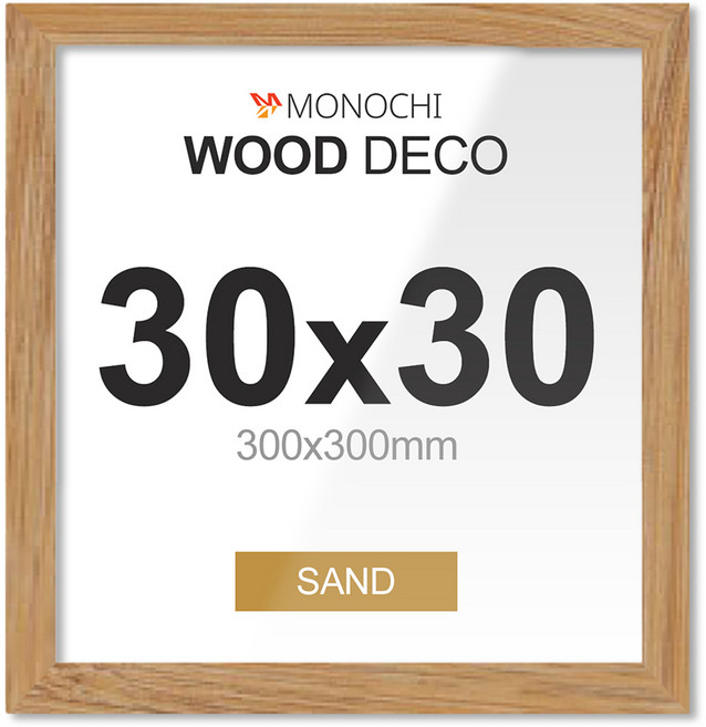 모노치 우드데코 벽걸이 액자 프레임, 1개, 샌드