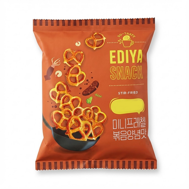 이니야 미니프레첼 볶음양념, 1개, 65g