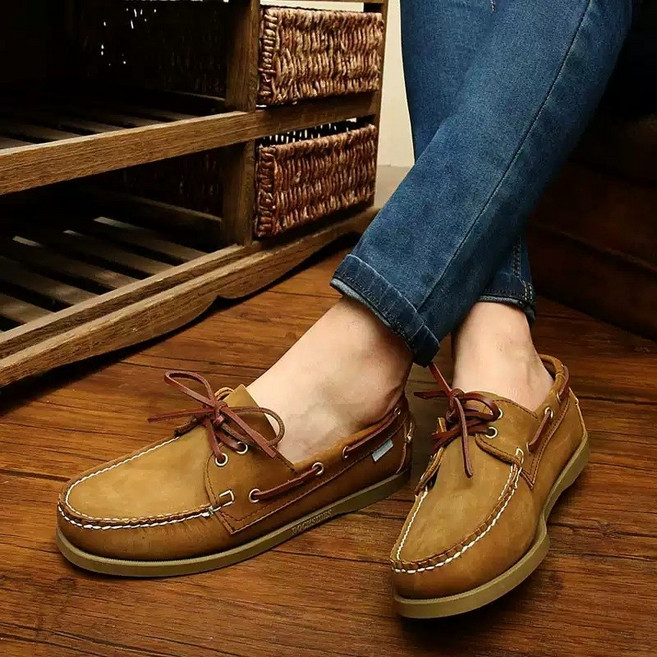 남자 보트슈즈 남성 가죽 남성화 클래식 브라운 수제 단화 로퍼