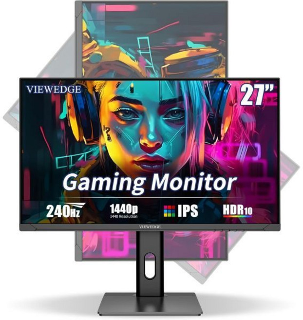 Viewedge 24인치 게이밍 모니터 165Hz 1ms IPS FHD HDR 프리싱크, 27 inch 240Hz, 1440p 240Hz