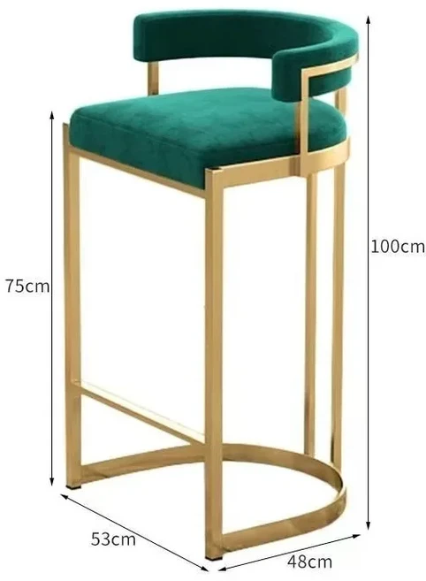 가정용 식당 주방 사무실용 바 스툴 높이 조절 가능한 회전식 카운터 의자 북유럽 미니멀리스트 럭셔리 디, 11 75 sitting high  gre, 1개