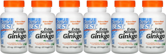 [6세트] 닥터스베스트 은행나무 추출물 징코 빌로바 120mg 식물성 120캡슐 하루한알, 120정, 6개