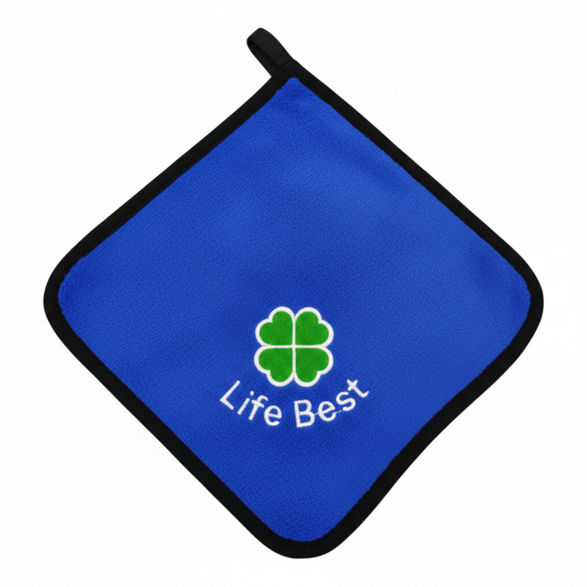 Dewit 도톰한 자수 골프 릴수건 골프 타올 골프 볼타올 골프 수건 택1, 파랑색, 1개