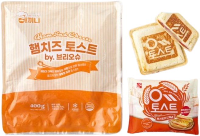 아끼니 햄치즈 토스트 by 브리오슈 (냉동), 4개, 100g