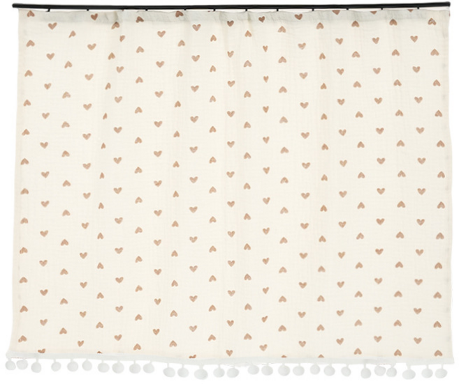 디비언트 차량용커튼 레일형 햇빛가리개, 하트가득, 1개