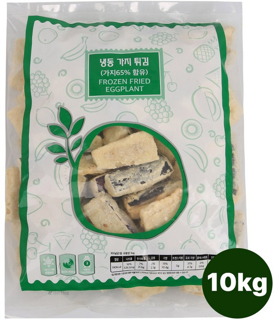 산들네이처 가지튀김 냉동가지튀김 에어프라이어 술안주 밥반찬 10kg (1kg x 10봉), 1kg, 10개