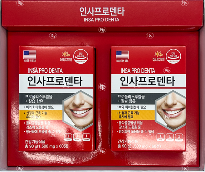 USA 인사프로덴타 치아 영양제 개월 수, 60정, 2개