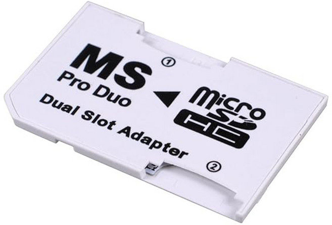 PSP용 메모리 스틱 어댑터 Micro SD to Memory Stick PRO for Duo Card for Sony, 검은 색, 1개