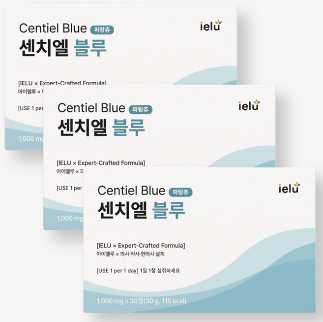센치엘 블루 3개 남아용 파랑츄 어린이 청소년 고등학생 중학생 유아 키크는영양제 키성장, 30정