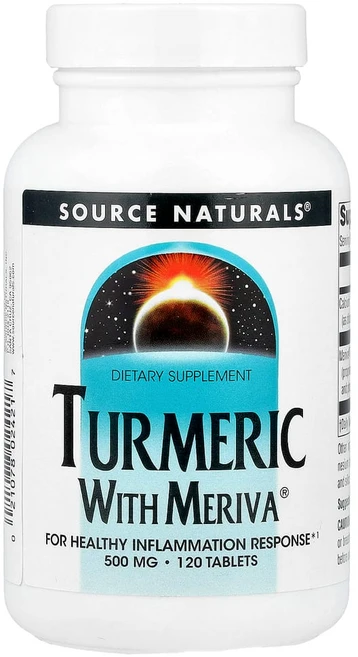 Source Naturals Turmeric with Meriva 500mg 소스 내츄럴 터메릭 메리버 인플래머토어리 리스판스 120정, 1개 - 쿠팡