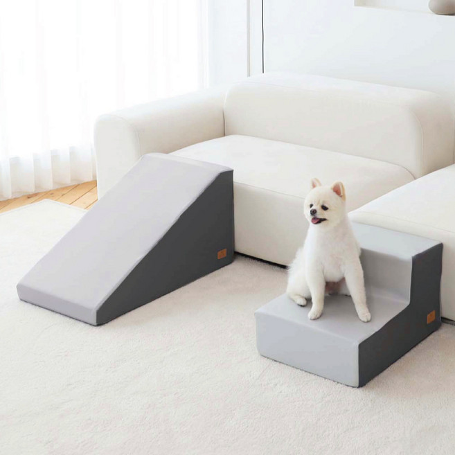 리토토 반려동물 강아지 계단 논슬립 슬라이드 펫 스텝, 2.라이트그레이