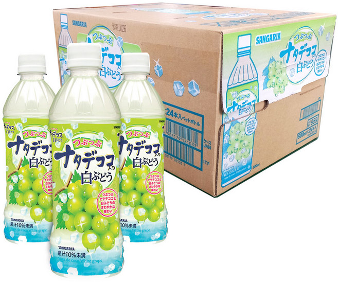 일본 산가리아 나타데코코 백포도, 24개, 500ml