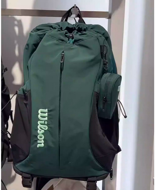 이윤ss 월슨 슈퍼투어 테니스 가방 운동 배낭 백팩 라켓 신발 장비 배드민천 백팩 휴대용 가방, 그린, 1개