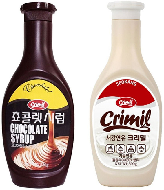 서강 초코시럽 530g 연유 500g 각1개 딸기시럽 연유크리밀 크리밀 커피부자재 카페, 1개, 1g
