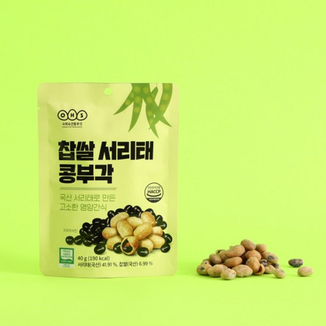 [오희숙전통부각] 찹쌀서리태콩부각40g, 1개, 40g