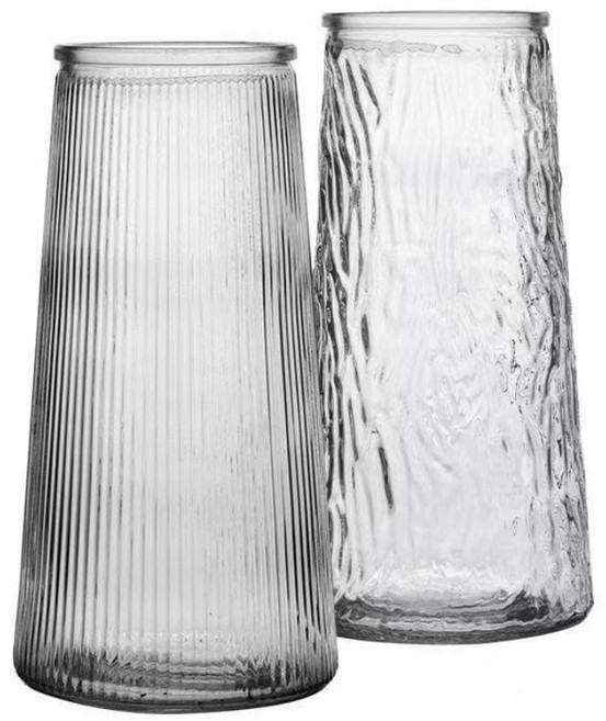 사이쥬 유리꽃병 투명화병 장식화병 2개세트 HPZI-2YX, A세트