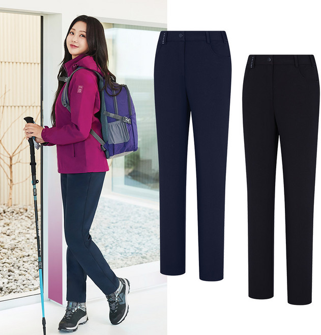 콜핑 여성 겨울 기모본딩 보온 스판 여자 등산 바지