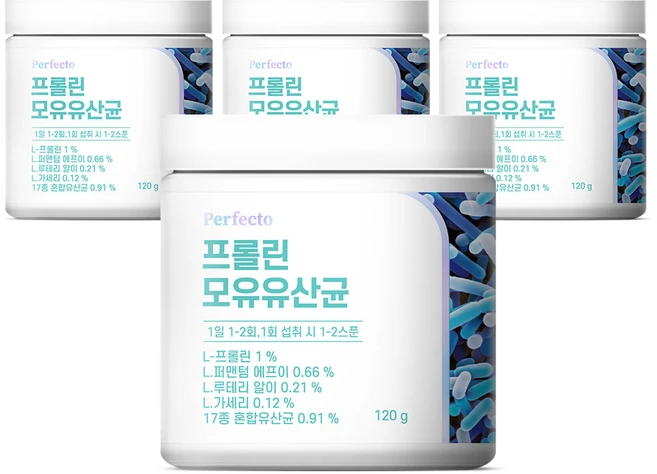 퍼펙토 프롤린 모유유산균, 4개, 120g - 쿠팡