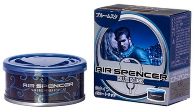 정식수입 영광사 에어스펜서 Air Spencer 고급 차량용 방향제 양면 사용 캔타입 실내 탈취용, 블루머스크 (BLUE MUSK), 1개